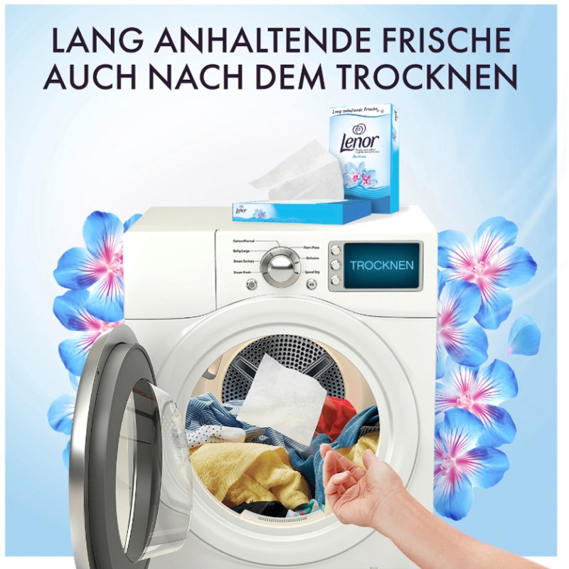 Lenor lingettes parfum printemps, 34 pièces