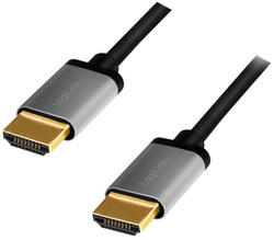 LogiLink HDMI-kabel 2.0, A-stekker naar A-stekker, zwart/grijs, 2,0 m