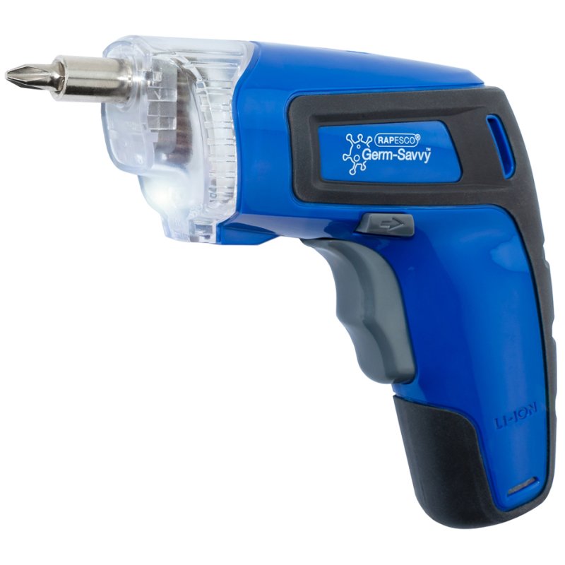 RAPESCO tournevis électrique rechargeable, 3,6V, antibactérien, bleu