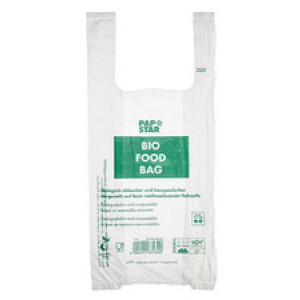 PAPSTAR hemddraagtassen, bio-folie, transparant, 550x280mm