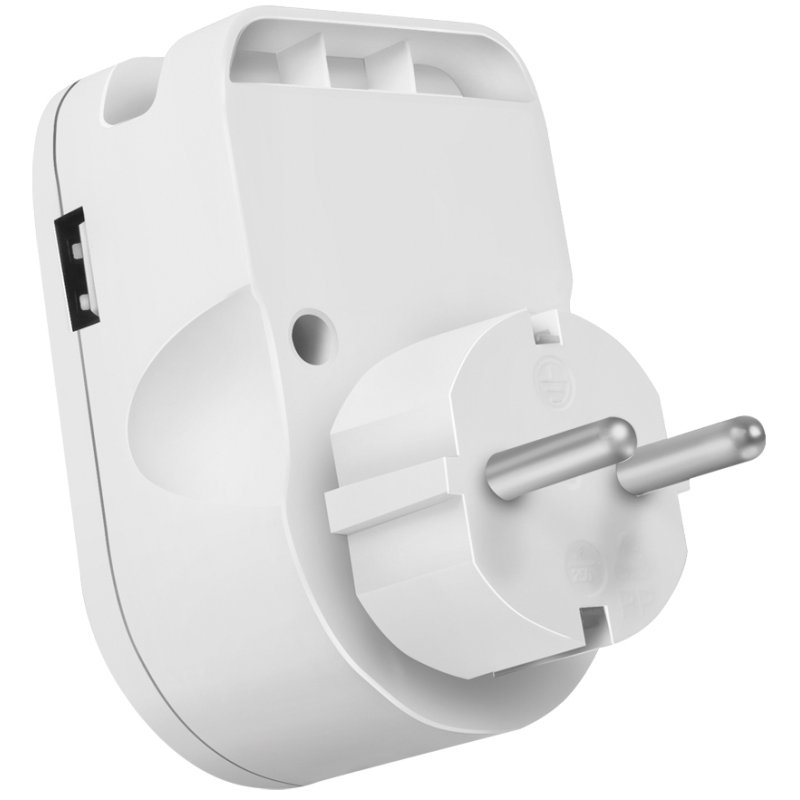 LogiLink adaptateur mural avec support pour smartphone, blanc, 2 ports USB