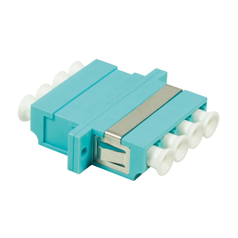 LogiLink Coupleur fibre optique professionnel, 2x LC-Duplex quad, multimode, aqua