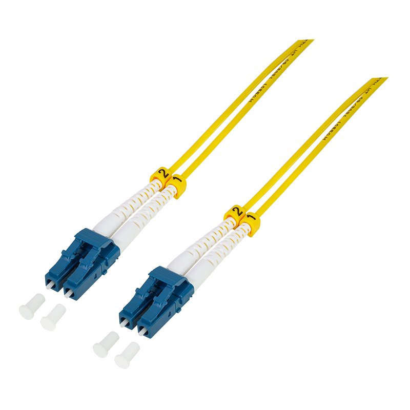 LogiLink Câble de raccordement fibre optique professionnel, 2x LC-Duplex, OS2, 15 m