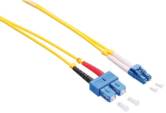 LogiLink glasvezel patchkabel LC-Duplex naar SC-Duplex, OS2 singlemode, 2 m