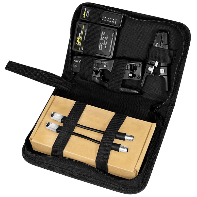LogiLink Professional network tool kit, 4-piece, category 6A & 7, with bag