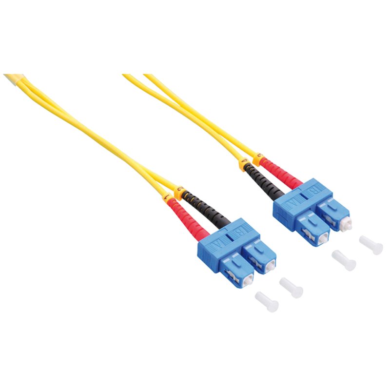 LogiLink Professional câble de raccordement fibre optique, SC-duplex vers SC-duplex, OS2 monomode, 2 m