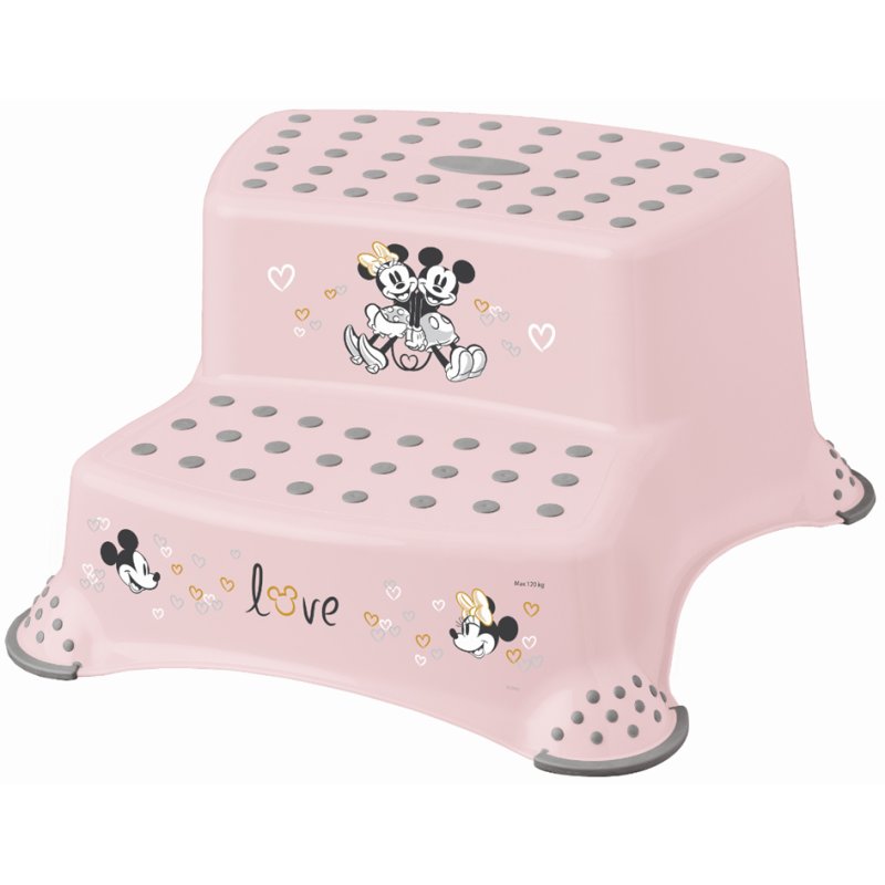 keeeper kids tabouret igor Minnie, rose scandinave, pieds antidérapants, capacité 120 kg