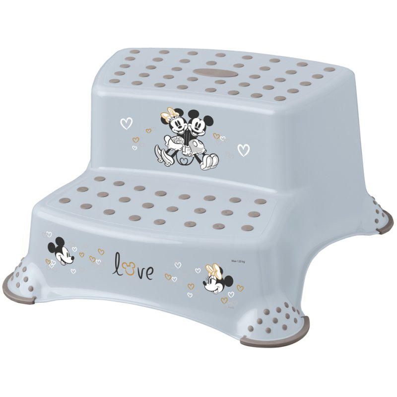 Tabouret enfant keeeper Igor Mickey, deux marches, bleu, 400×370×210 mm