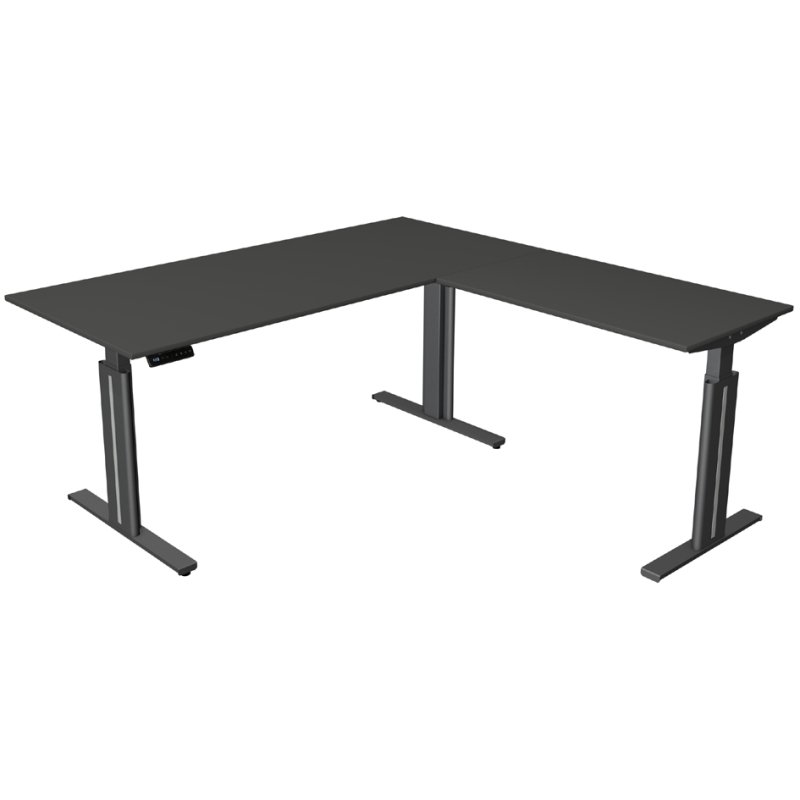 kerkmann bureau assis-debout Move 3 elegant, réglage électrique, chêne, 200×100 cm