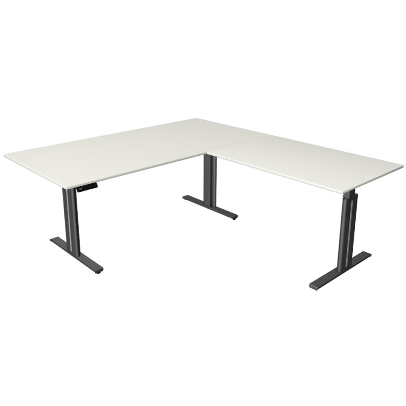 kerkmann bureau assis-debout Move 3 elegant, réglage électrique, chêne, 200×100 cm