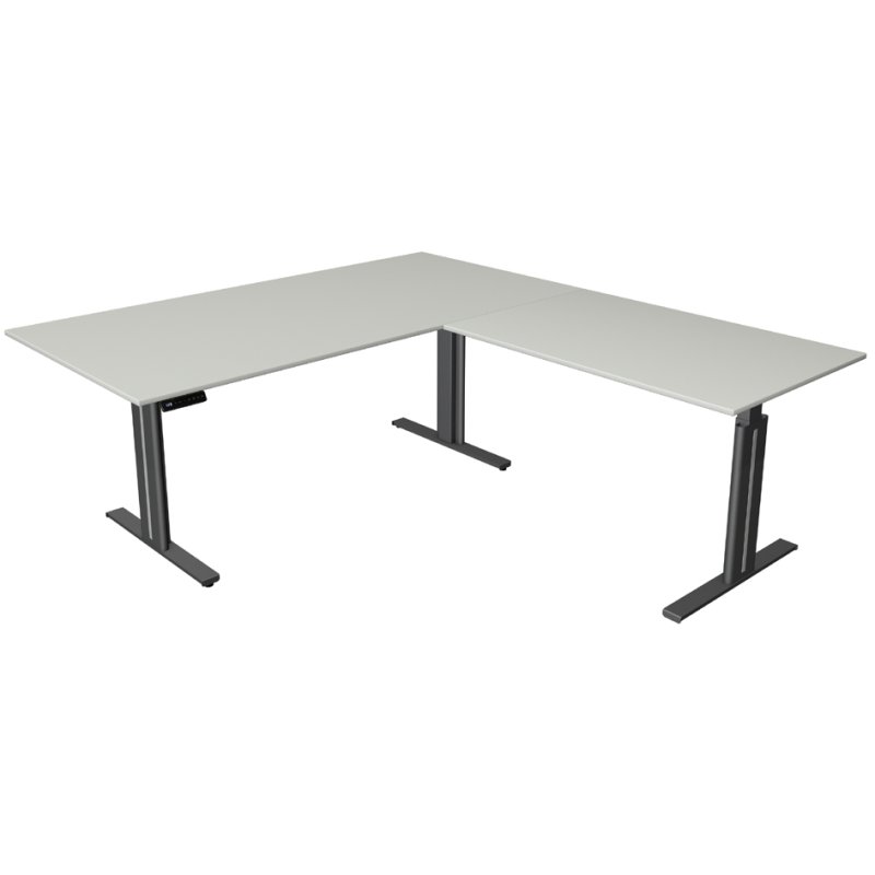 kerkmann bureau assis-debout Move 3 elegant, réglage électrique, chêne, 200×100 cm