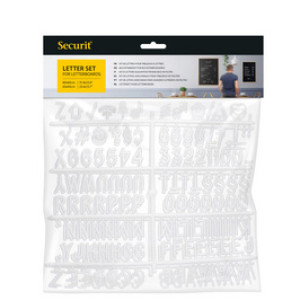 Securit letterset voor letterbord, wit, 256 stuks, 24 mm