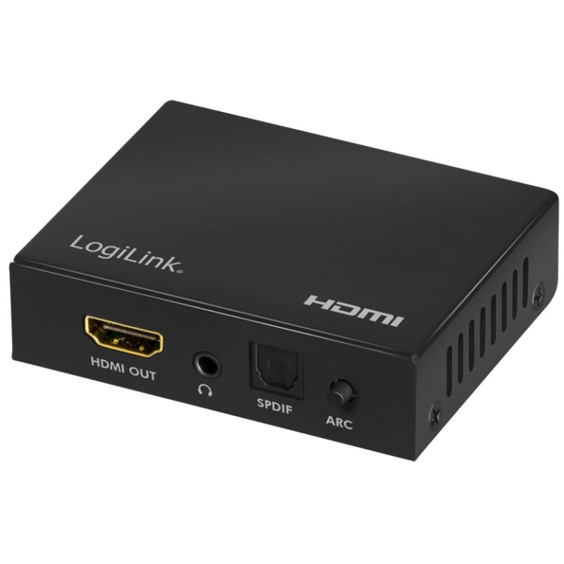 LogiLink 4K/60Hz HDMI audio extractor, black, metal housing
