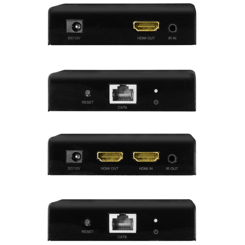 LogiLink 4K HDMI extender set over IP network, 70 m, black