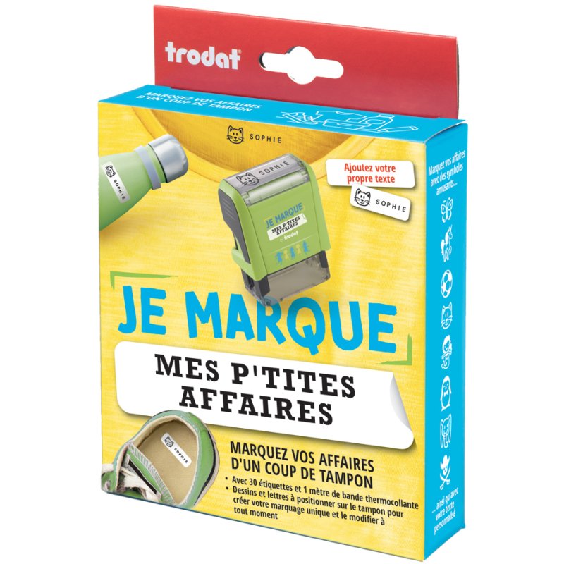 trodat stempeltampon Ik merk mijn spulletjes, zelf samenstellen, zwarte textielinkt