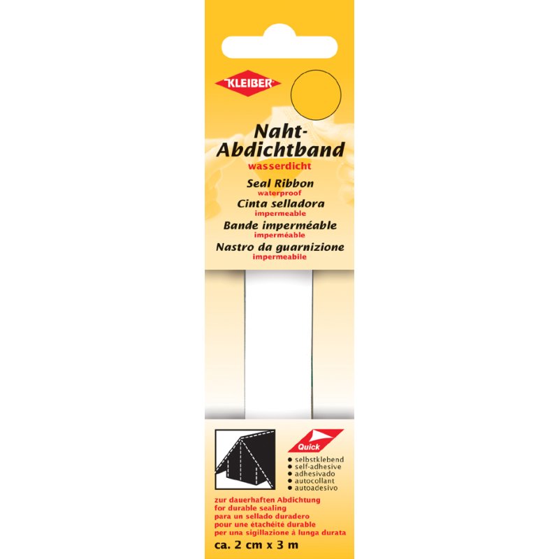 KLEIBER bande d'étanchéité pour joints, auto-adhésive, 20 mm × 3 m, blanc