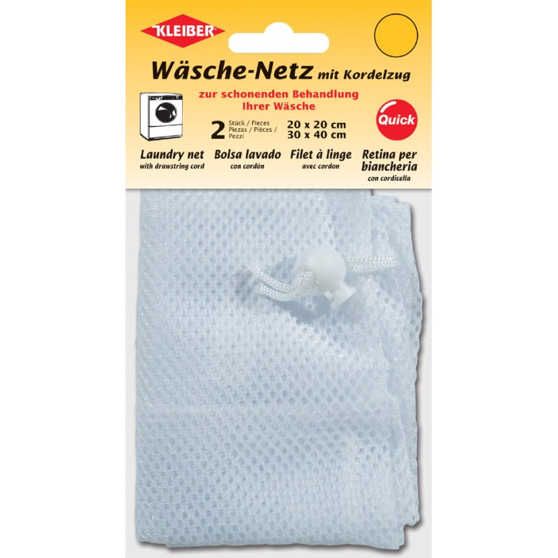 KLEIBER ensemble filet à lessive avec cordon, 2 pièces, blanc