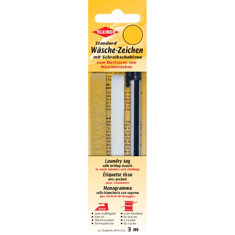 KLEIBER etikettenset voor kledingmerken, 100% katoen, 3 m × 10 mm