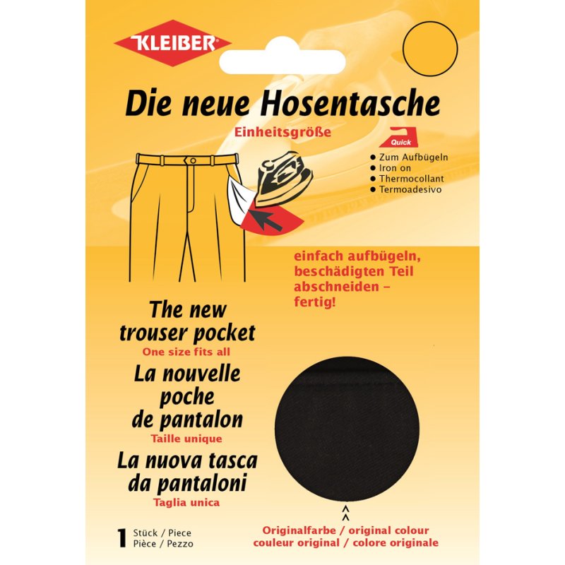 KLEIBER reserve-broekzak, lichtgrijs, 230×185 mm, 50% katoen 50% polyester