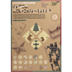 folia kraftpapierblok Magic Christmas Paper, A4, 20 vel, hotfoil kerst