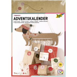 folia adventskalenderset SAUSAGE DOG, 54-delig, kraftkarton