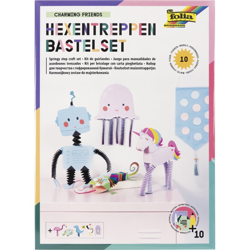 folia knutselset Heksenladdertjes Betoverende Vriendinnen, 8 stuks