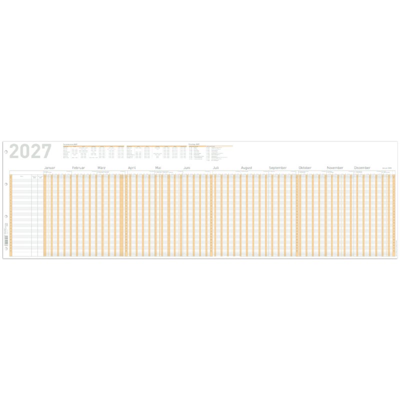 RNK Verlag holiday planner 2027, 26 employees, folded A4, 4-hole punched
