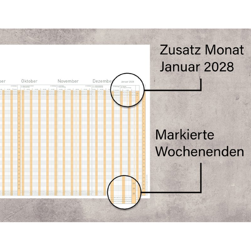 RNK Verlag holiday planner 2027, 26 employees, folded A4, 4-hole punched