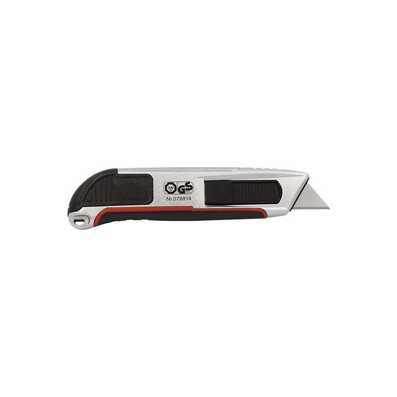 WEDO safety cutter left/right, trapezoid blade, silver/black/red