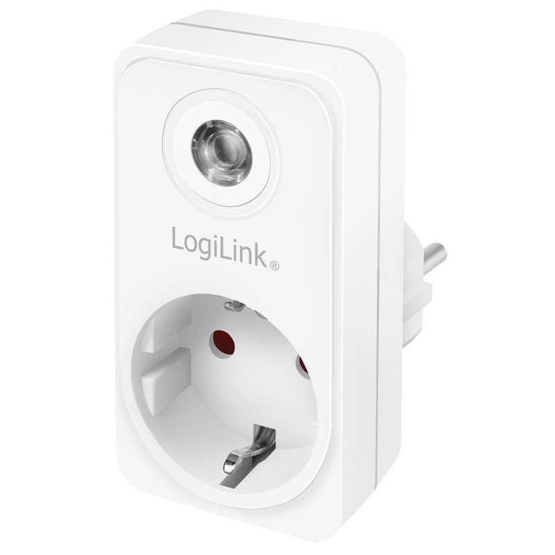 LogiLink adaptateur prise avec détecteur crépusculaire, blanc, IP20