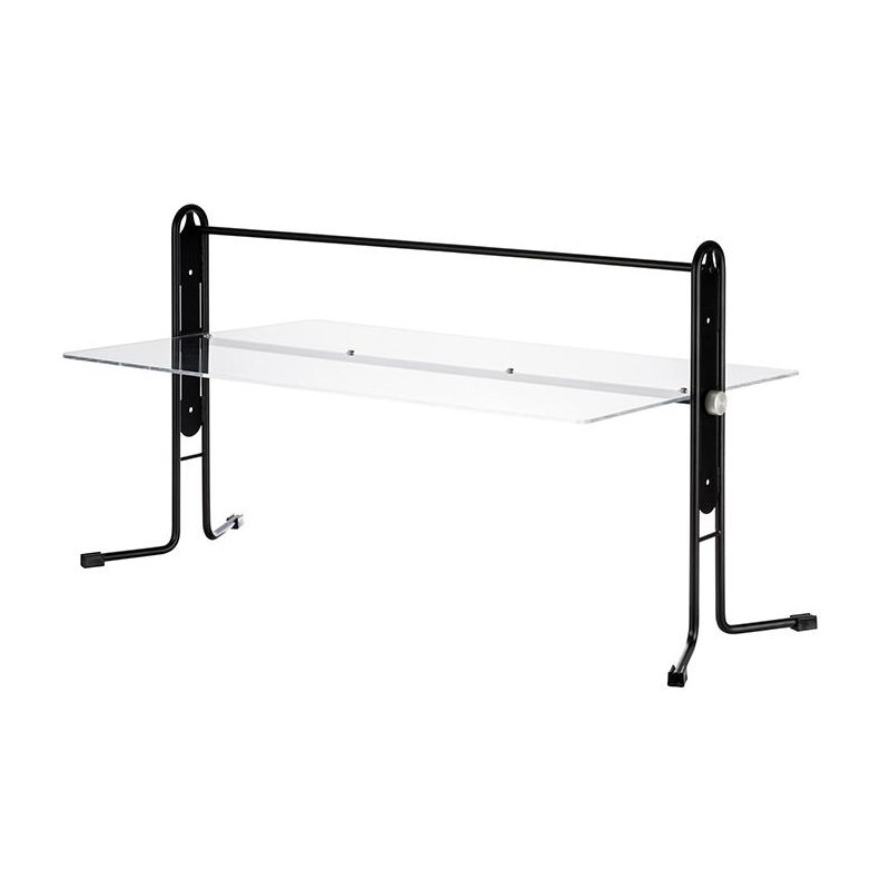 APS écran hygiénique Buffet Guard, noir/transparent, hauteur réglable, 930×530×505 mm
