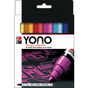 Marabu acrylmarker YONO, 1,5-3,0 mm, 12 stuks