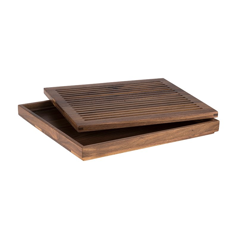 APS cutting board GN 2/3, walnut wood, 354×325×35 mm