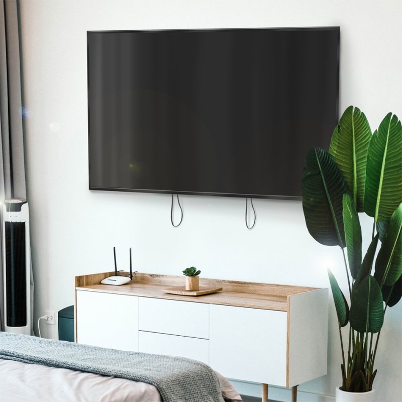 LogiLink TV wall mount, fixed, 55–90 inch, black steel, 50 kg