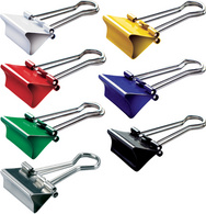 MAUL Foldback clips mauly 215, verschillende kleuren gesorteerd, 7-9 mm, 24 stuks