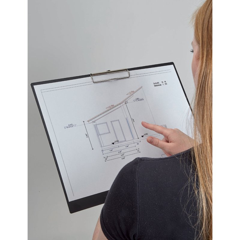 MAUL presse-papiers plastique avec ressort, A3, noir