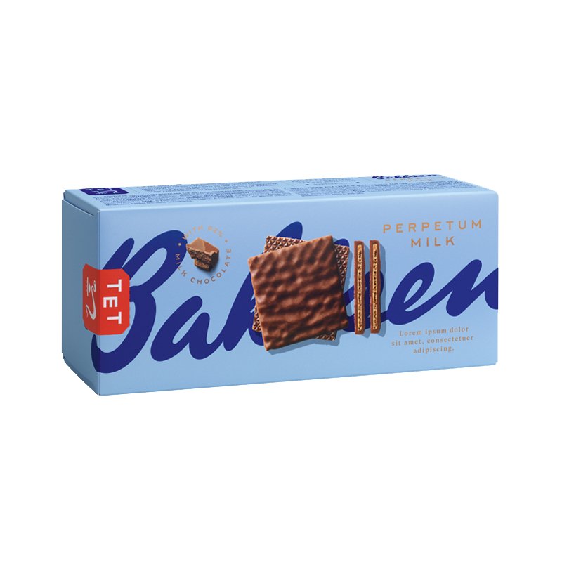 Bahlsen Perpetum wafels, vollmelkchocolade, 97 g