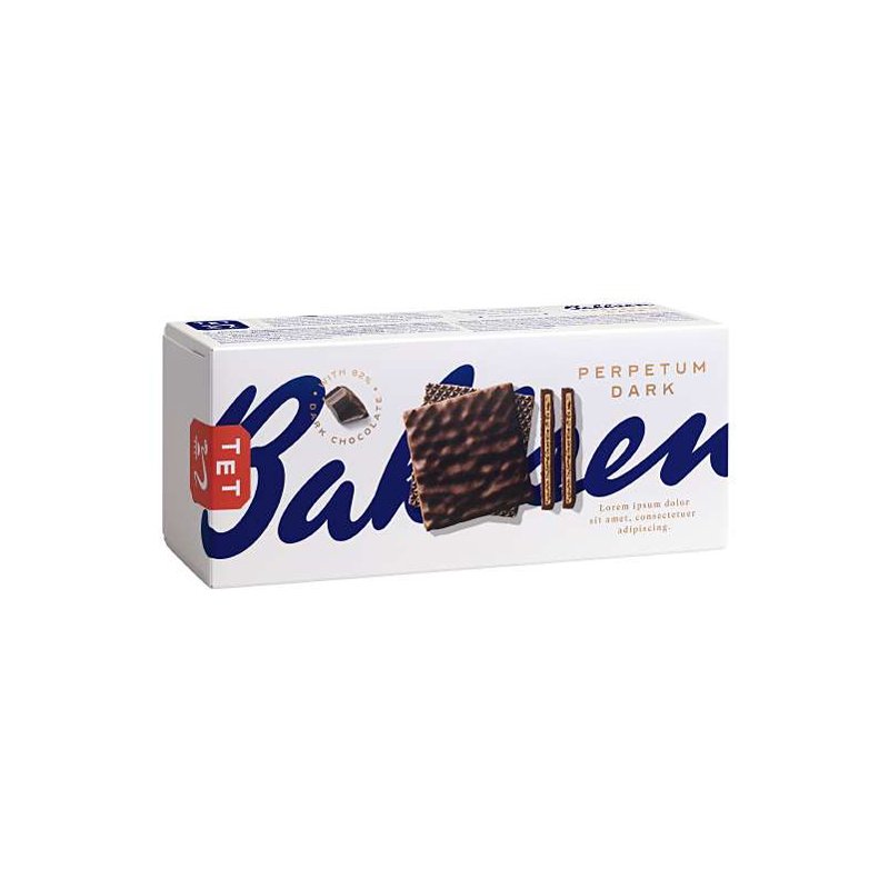 Bahlsen Perpetum Edelherb krokante wafels, pure chocolade, 97 g