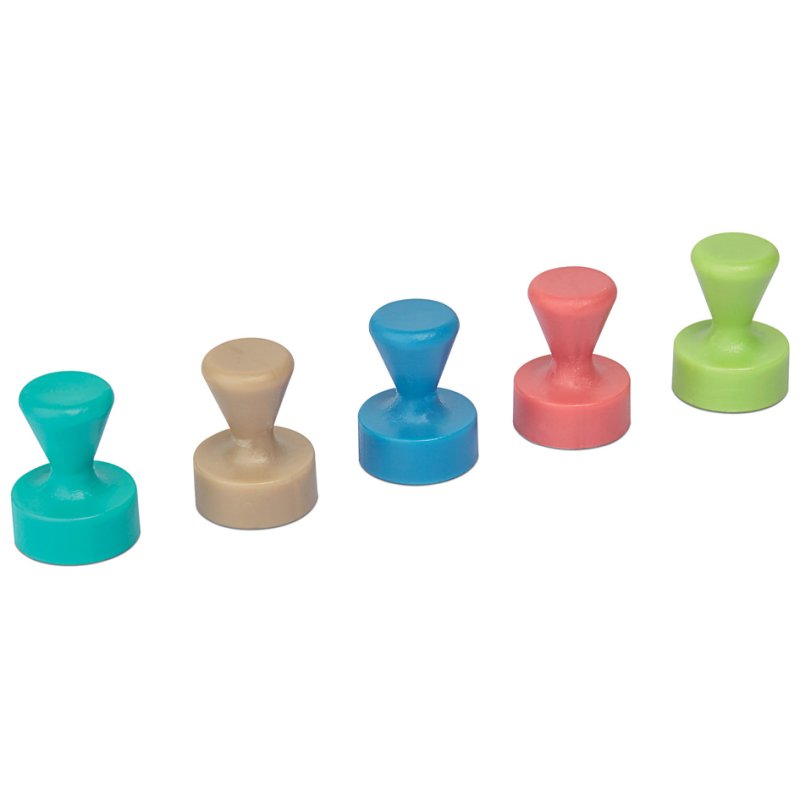 MAUL aimants coniques néodyme, colorés, force d'adhérence 1,5 kg, 10 pièces