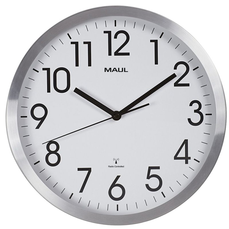 MAUL horloge mural radiopiloté MAULmove, diamètre 400 mm, cadran blanc