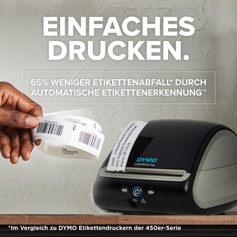 DYMO LabelWriter 5XL labelprinter, 300×300 dpi, USB/LAN, tot 53 etiketten/min