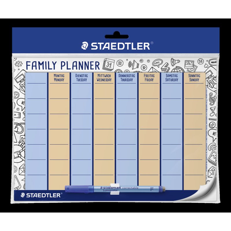 STAEDTLER family planner set of erasable highlighters, A4 format, self-adhesive