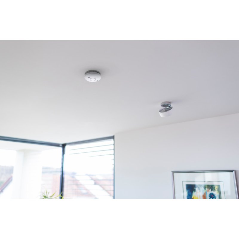 brennenstuhl Connect WiFi smoke detector WRHM01, white, 85 dB, batteries included