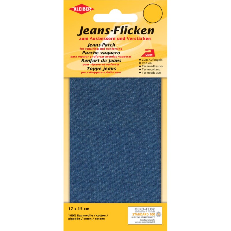 KLEIBER patins à repasser jeans, 170×150 mm, bleu foncé
