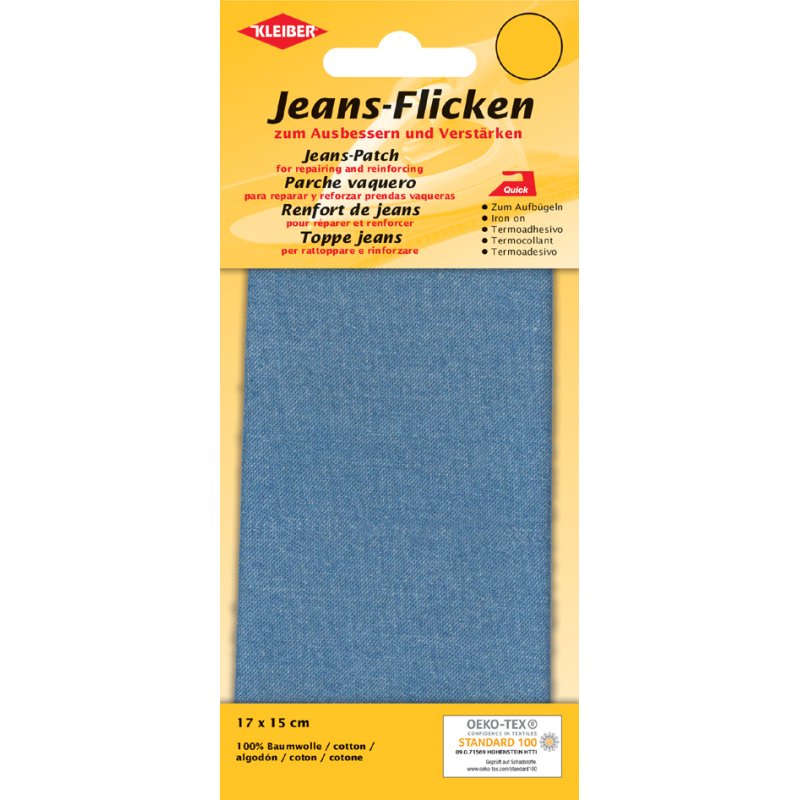 KLEIBER patins à repasser jeans, 170×150 mm, bleu foncé
