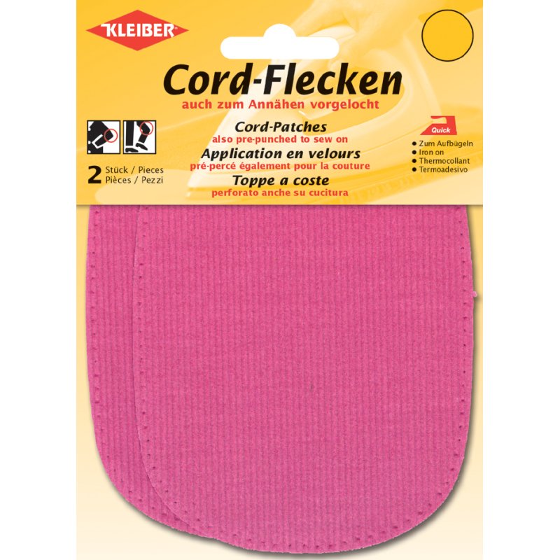 KLEIBER koordvlekken, lichtgrijs, 135×100 mm, 2 stuks