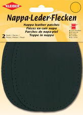 KLEIBER ovale nappaleer vlekken, 100 x 125 mm, zwart, 2 stuks