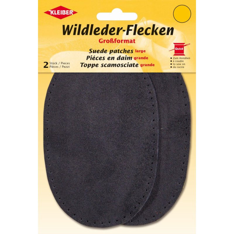 KLEIBER patchs de réparation simili-cuir, gris foncé, 2 pièces