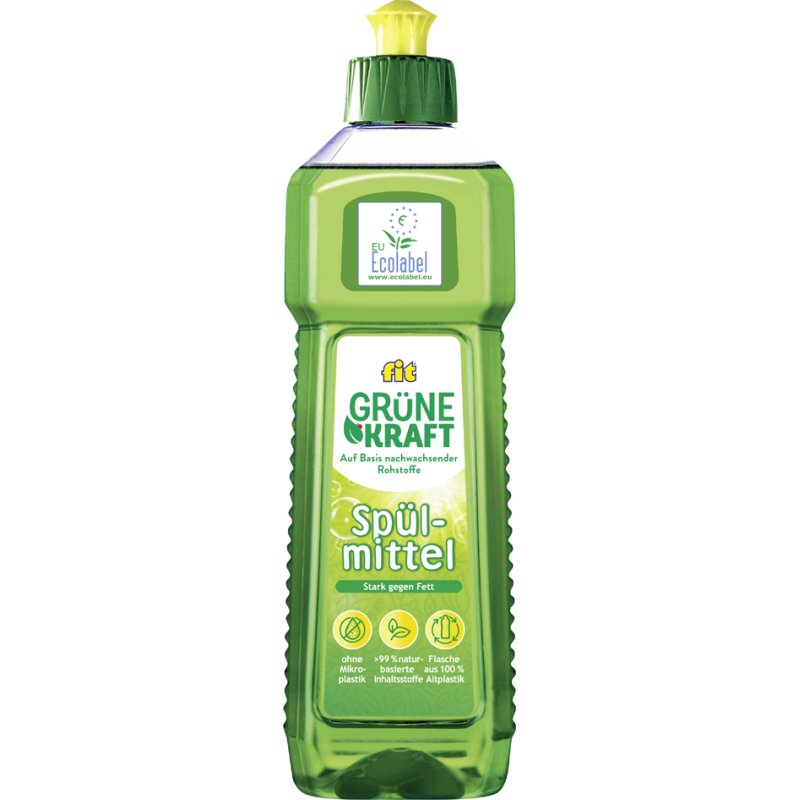 fit Puissance Verte liquide vaisselle, 500 ml, 99% naturel, sans microplastique