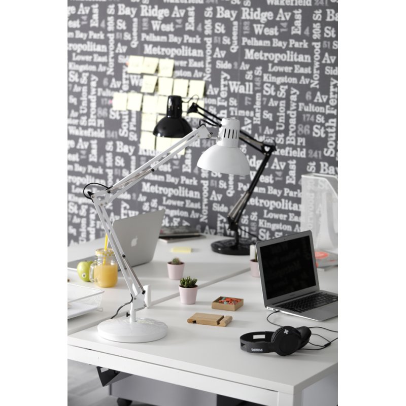 ALBA bureaulamp ARCHI, tafelklem en voet, zwart